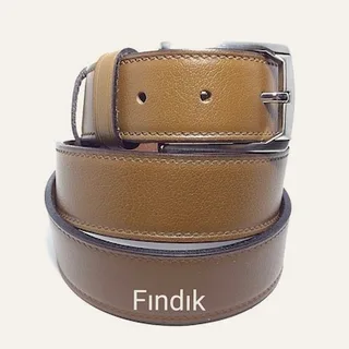 Kemer MS35-14 Erkek Deri Kemer 3,5 cm %100 Hakiki Deri Standart