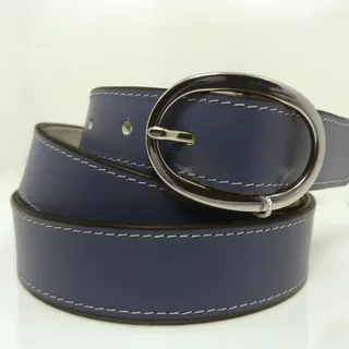 3 Cm Kadın Mavi Deri Kemer Mb30-019